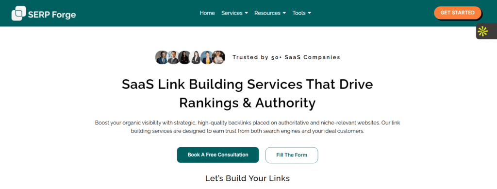 Serp Forge website screenshot