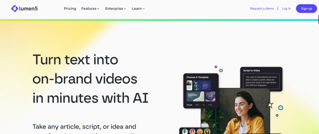 lumen5 website screenshot