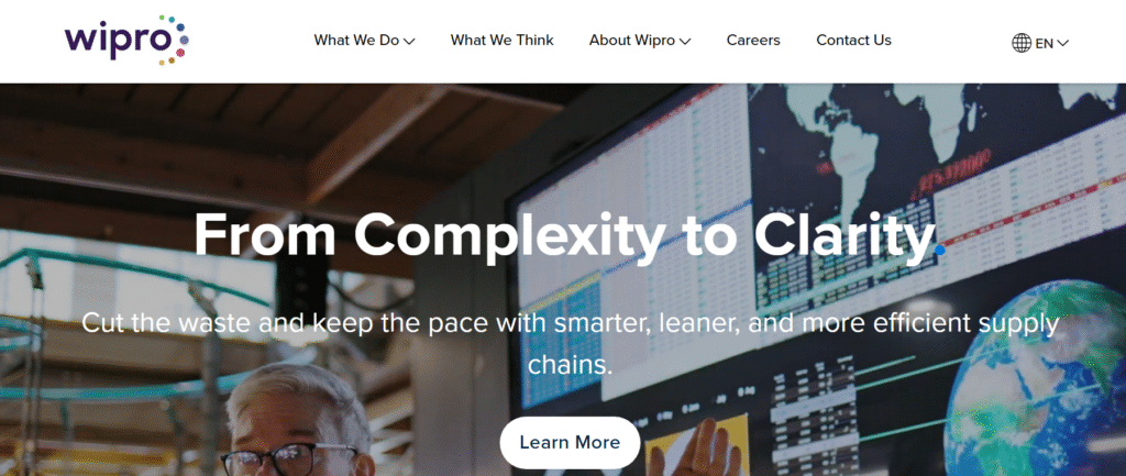 wipro webite screenshot