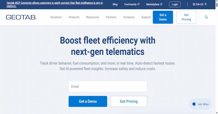 Home page of Geotab