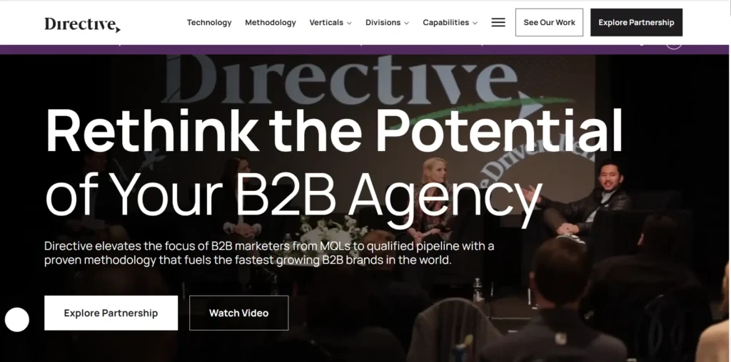 Directive Consulting homepage screenshot