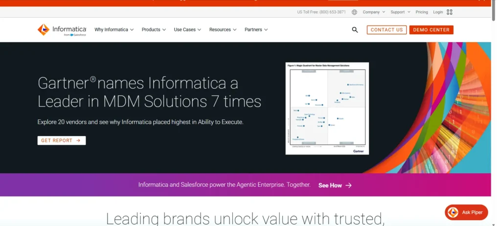 Informatica homepage screenshot