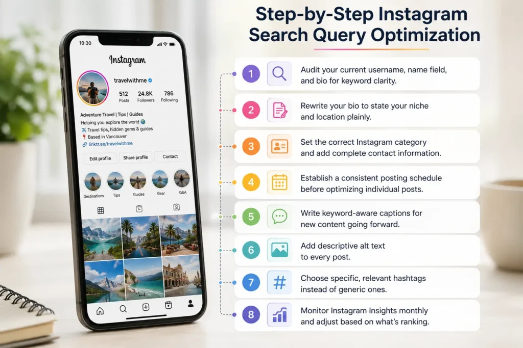 Step-by-Step Instagram Search Query Optimization