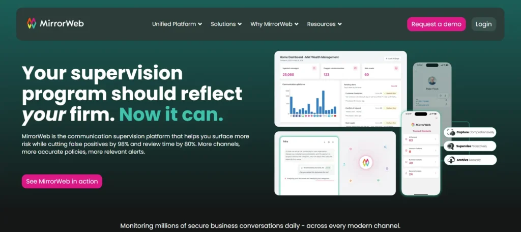 MirrorWeb homepage screenshot