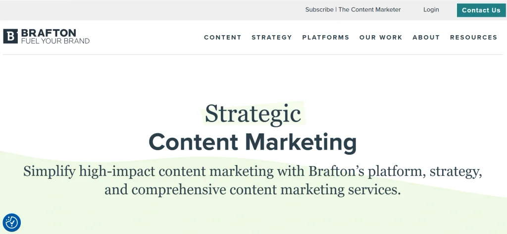 Home page of Brafton