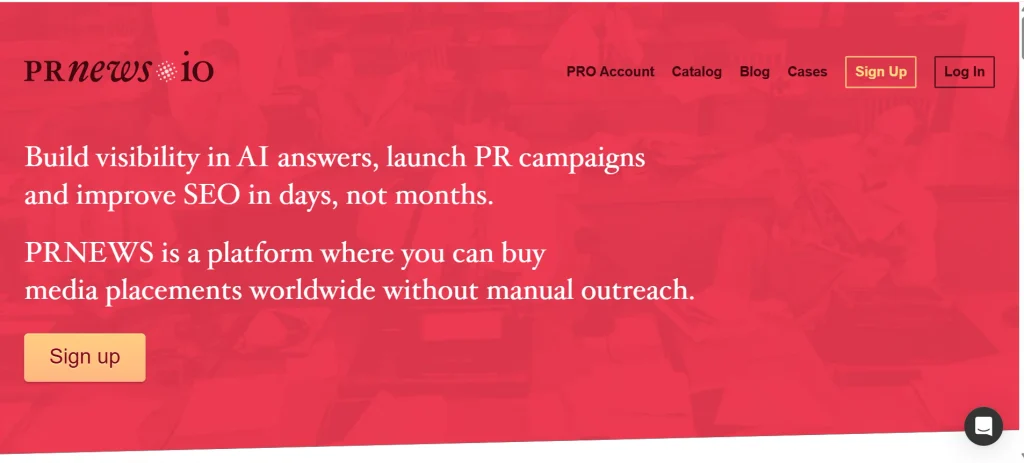 Home page of PRNEWS.IO