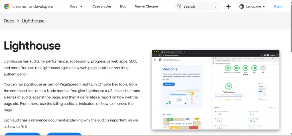 Home page of Lighthouse