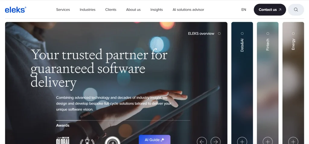 Home page of ELEKS
